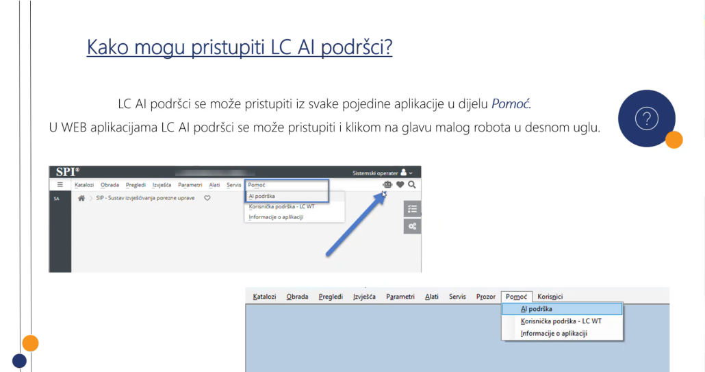 Kako pristupiti LC AI podršci